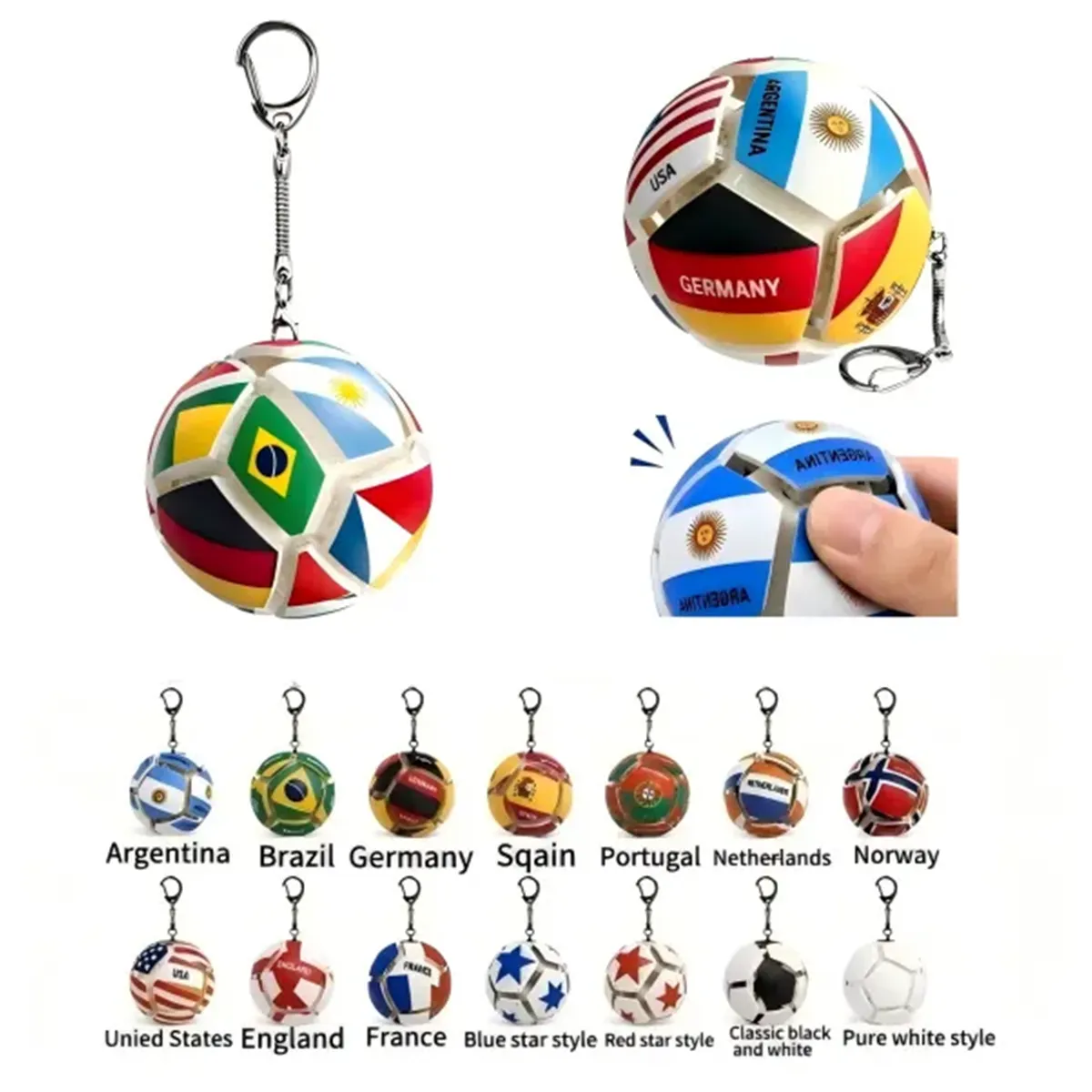 Custom Mini Soccer Ball Keychain