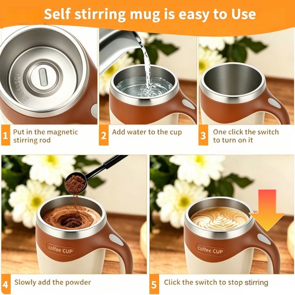 Custom Electric Stirring Mug detail 1