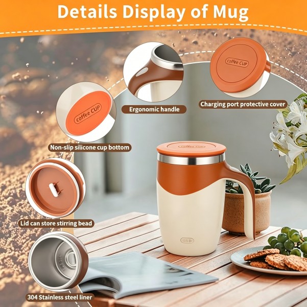 Custom Electric Stirring Mug detail 4