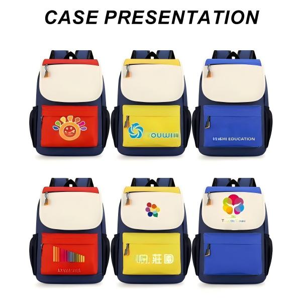 Custom Color-Block Kids Backpack detail 2