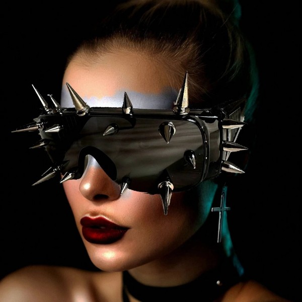 Custom Spiked Shield Sunglasses detail 2
