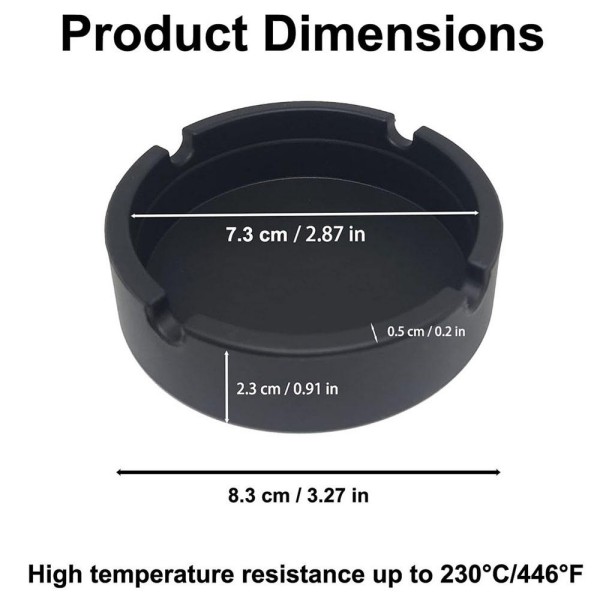 Custom Round Silicone Ashtray detail 3