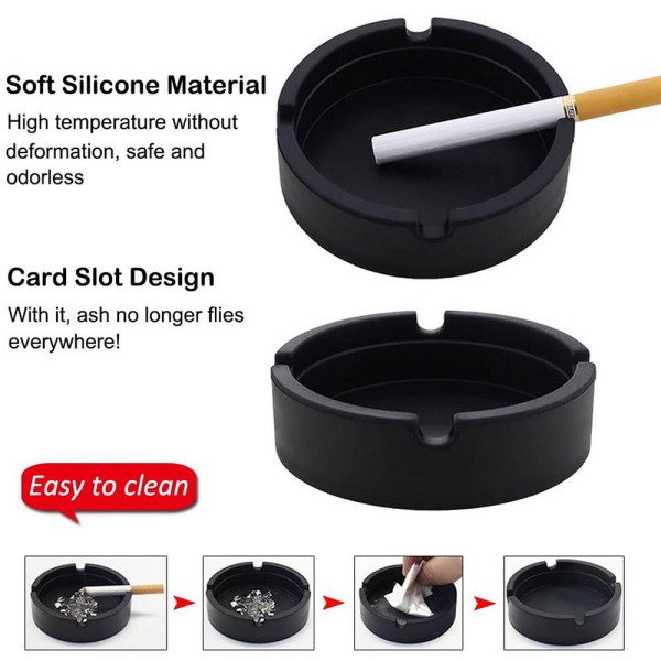 Custom Round Silicone Ashtray detail 4