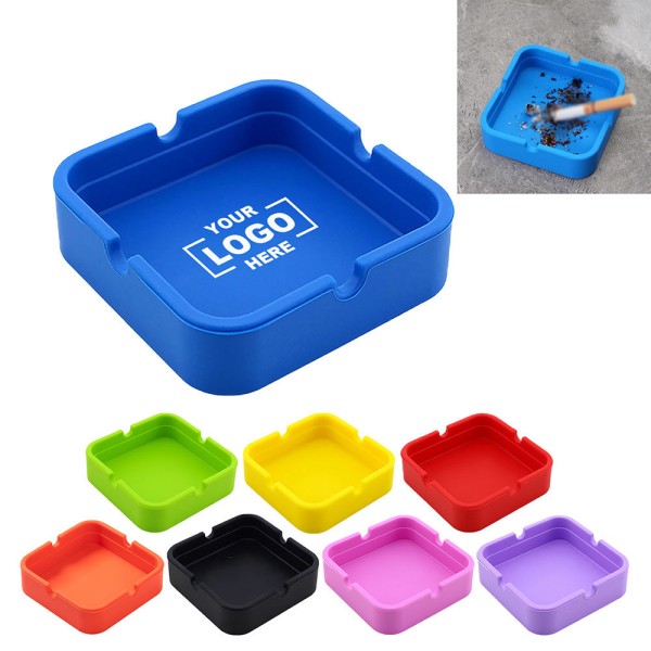 Custom Square Silicone Ashtray