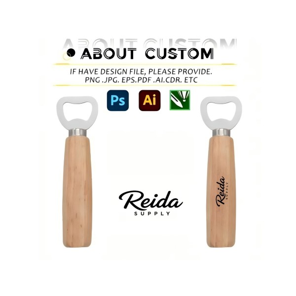 Custom Wood-Handle Bottle Opener
