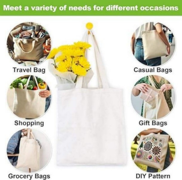 Custom Cotton Canvas Tote Bag detail 4
