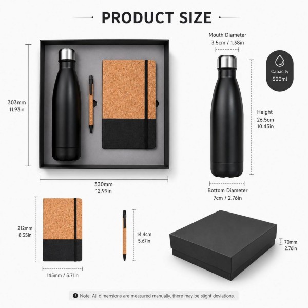 Custom Bottle, Cork Notebook & Pen Gift Set detail 5