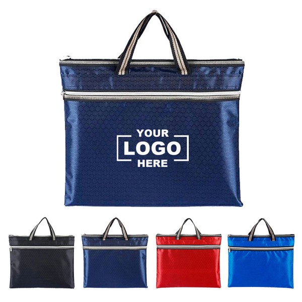 Custom Zippered Document Tote Bag