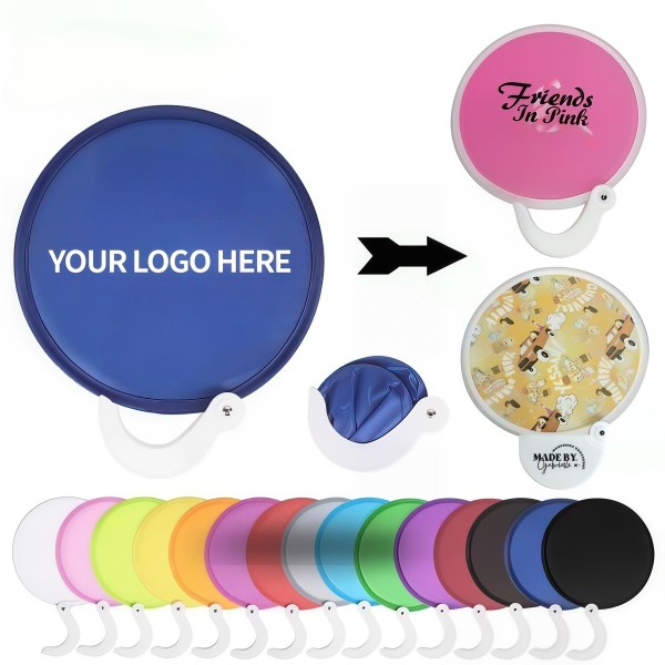 Custom Foldable Round Hand Fan detail 2