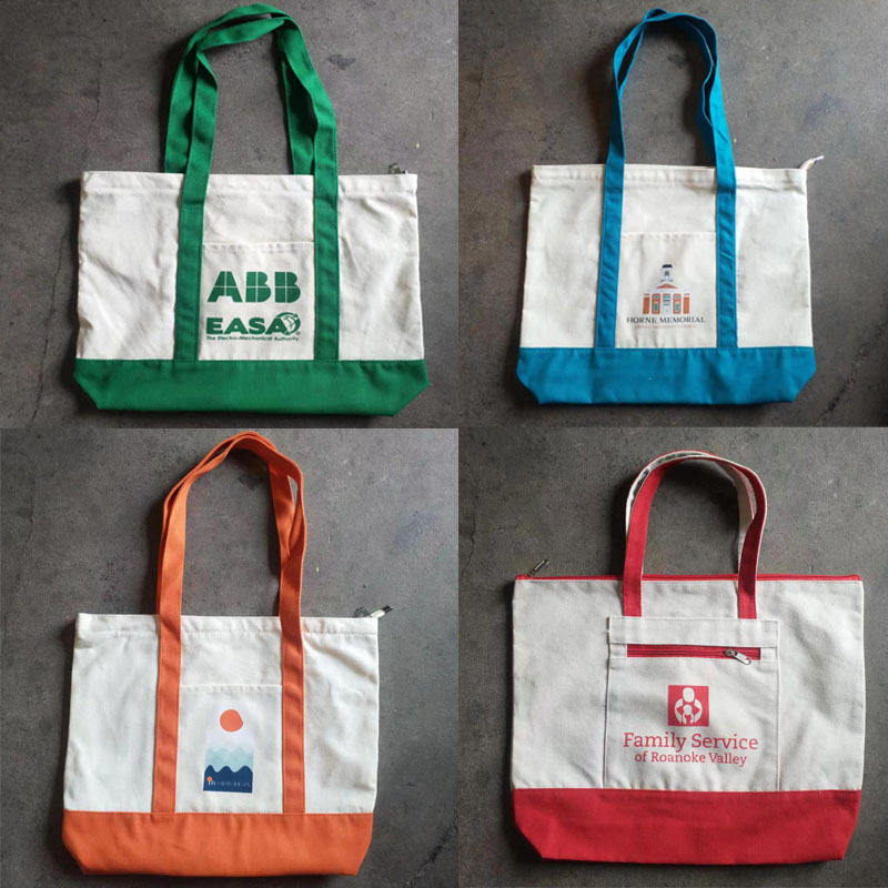 Custom Two-Tone Cotton Tote Bag detail 4