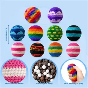 Custom Crocheted Footbag Set detail 2