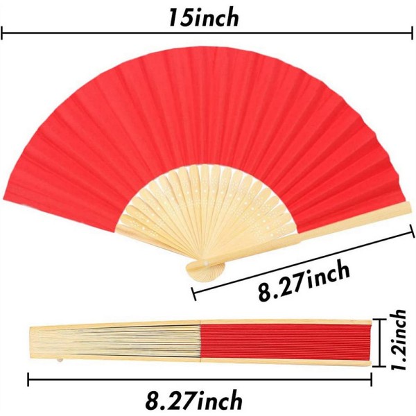 Custom Folding Hand Fan with Natural-Color Ribs detail 2