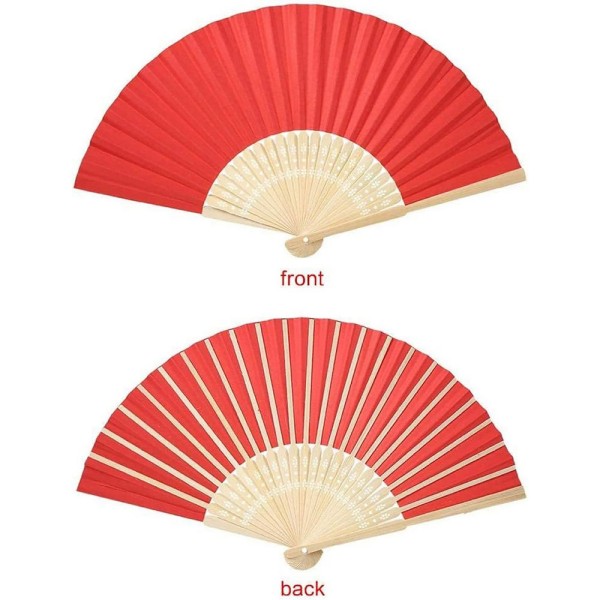Custom Folding Hand Fan with Natural-Color Ribs detail 3