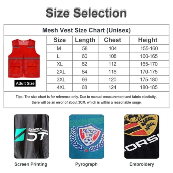 Custom Breathable Mesh Safety Vest with Pockets detail 4