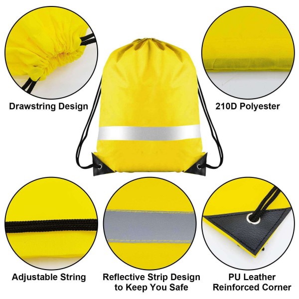 Custom Reflective Drawstring Backpack detail 5