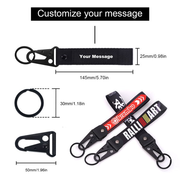 Custom Wristlet Keychain with Snap Hook detail 3