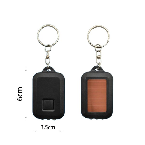 Custom Solar LED Flashlight Keychain detail 1