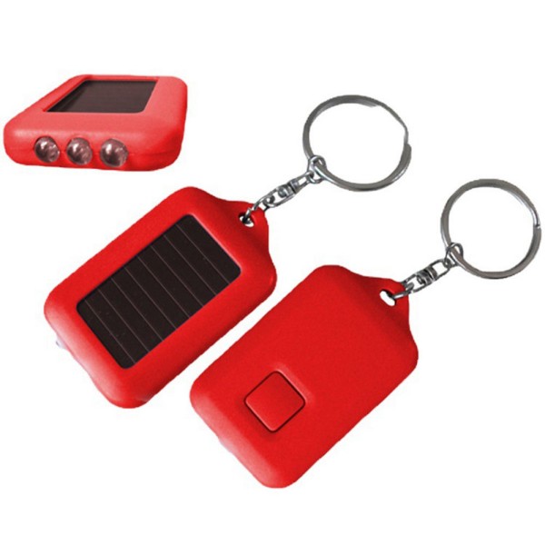 Custom Solar LED Flashlight Keychain detail 2