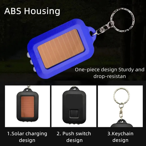 Custom Solar LED Flashlight Keychain detail 4