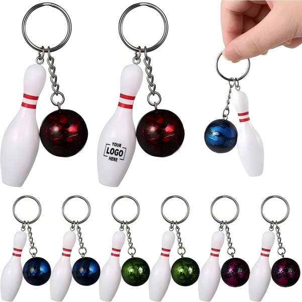 Custom Bowling Pin Keychain