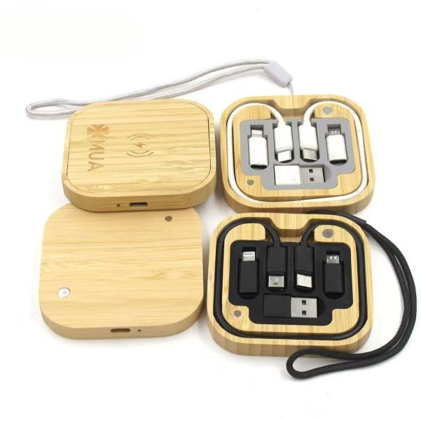 Custom Bamboo Charging Cable Kit detail 2