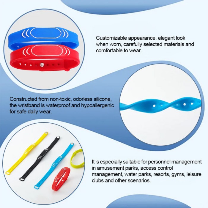 Custom Silicone RFID Wristband detail 1