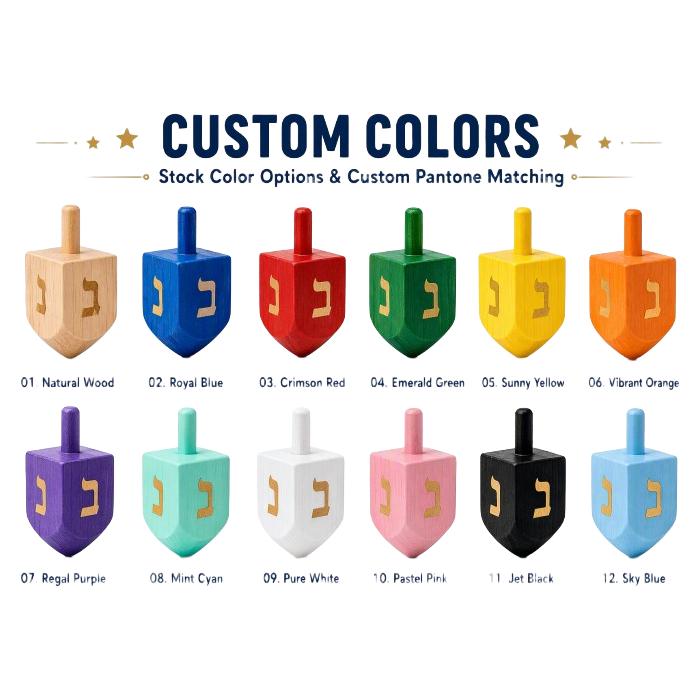 Custom Wooden Dreidel detail 4