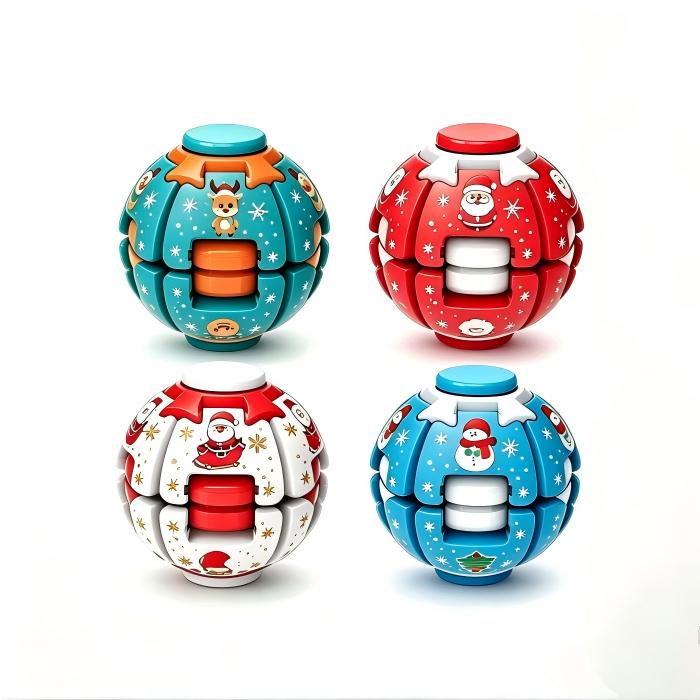 Custom Holiday Pop-and-Spin Fidget Ball detail 1