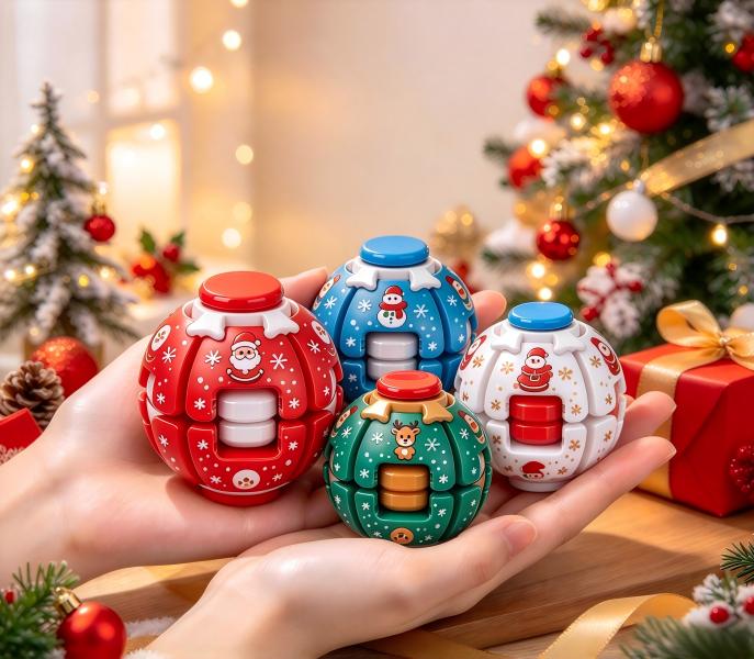 Custom Holiday Pop-and-Spin Fidget Ball detail 5